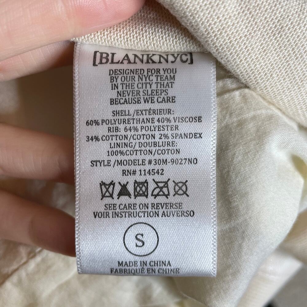 BLANK NYC Private Practice Wrap Jacket Cream Smal… - image 6